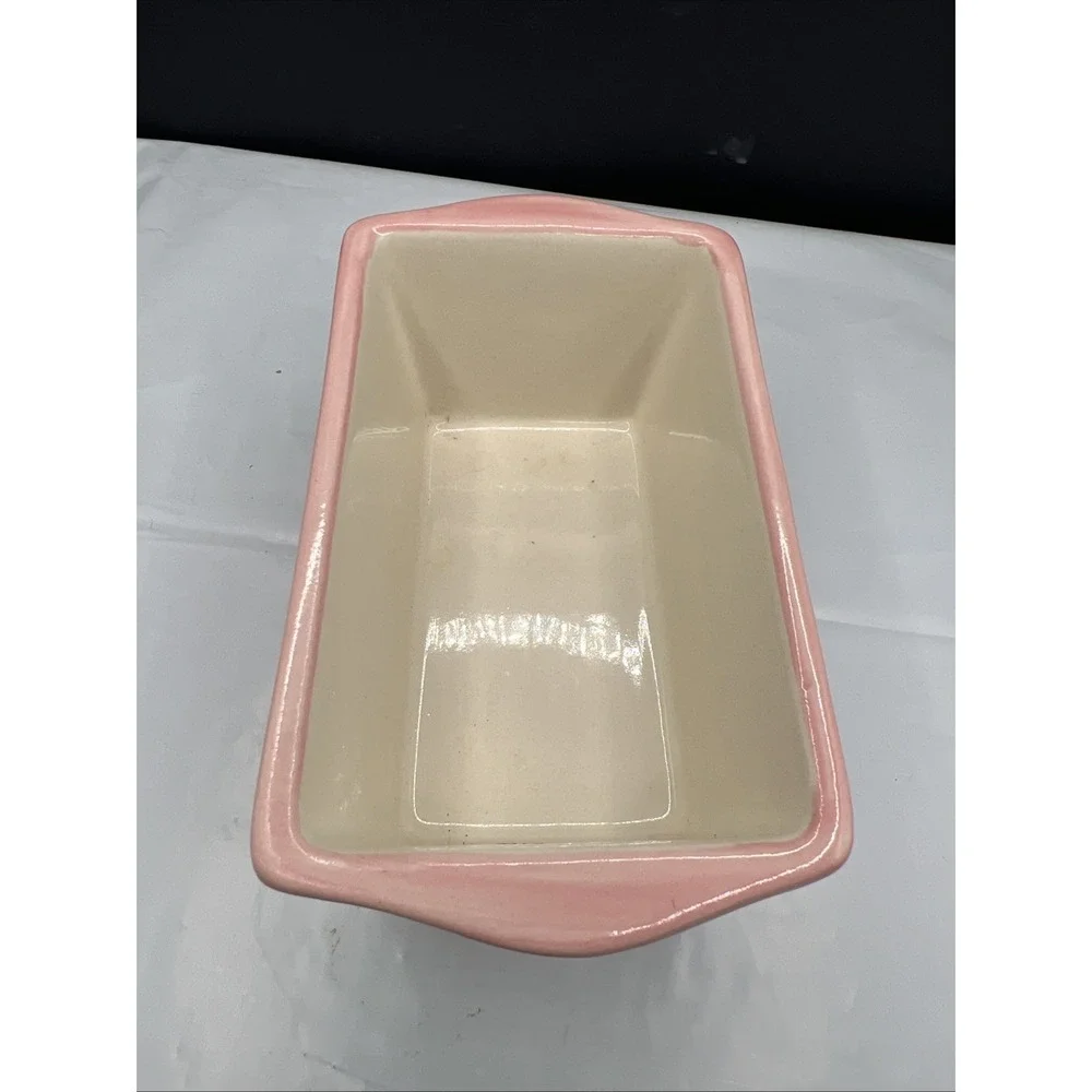 Nantucket Ceramic Mini Loaf Pan Christmas Gingerbread Man Candy Cupcake Baker